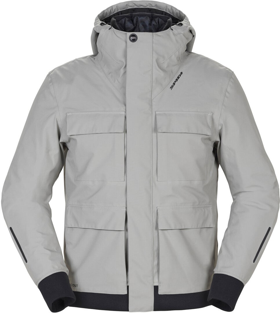 Spidi Riding Parka H2Out waterproof Motorcycle Textile Jacket light grey 4XL Figure 1