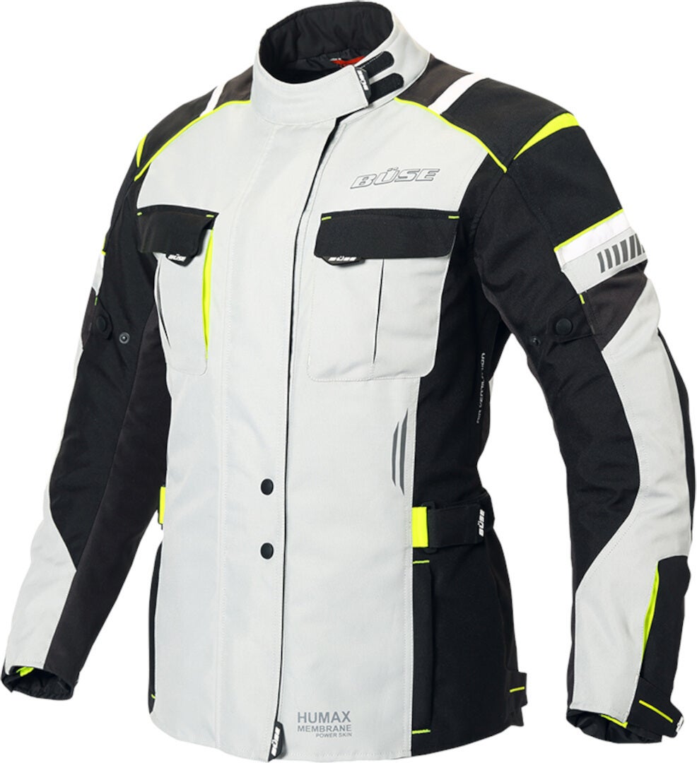 Büse Breno Pro Damen Motorrad Textiljacke schwarz/hellgrau 44 Abbildung 1