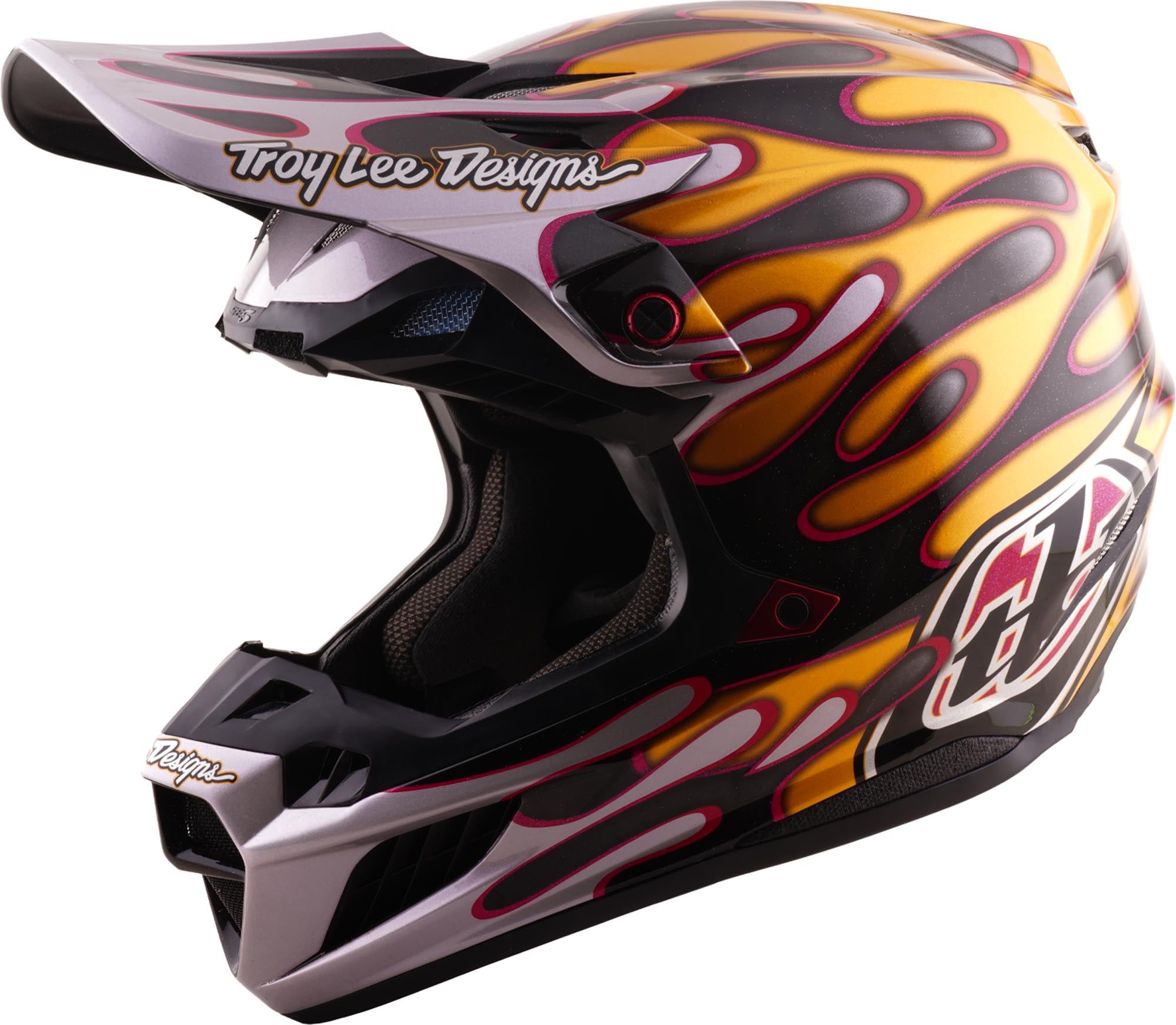 Troy Lee Designs SE5 Carbon MIPS Overspray Motocross Helmet-image-614701736