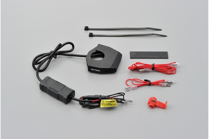 Daytona Slimmad USB Typ-A Strömförsörjning (2 ingångar) - Styre Ø22,2/25,4 Figur 4