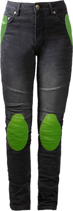 John Doe Betty Biker XTM Kvinder Motorcykel Jeans Sort 36 L32 Figur 3