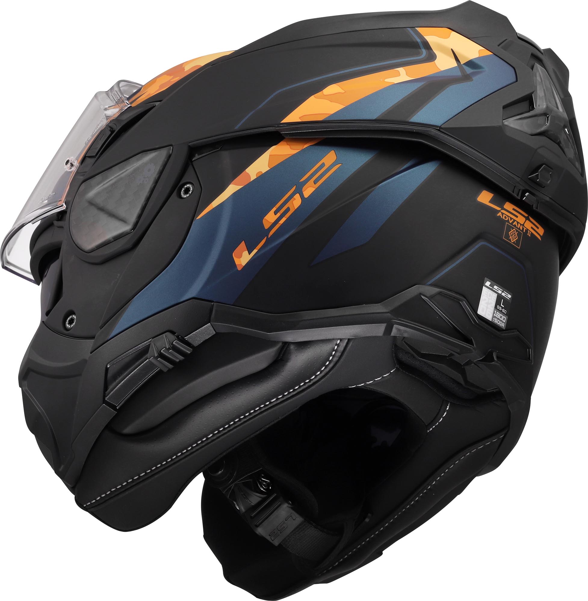 LS2 FF910 Advant II Glide Klapphelm schwarz/orange M (57/58) Abbildung 15