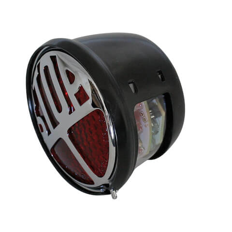 SHIN YO LED-Rücklicht STOP, rotes Glas, schwarzes Metallgehäuse Figura 2
