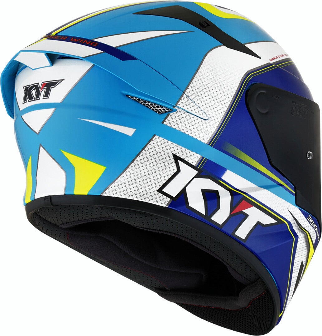 KYT TT Course Grand Prix Capacete Azul celeste/branco 2XL Figura 2