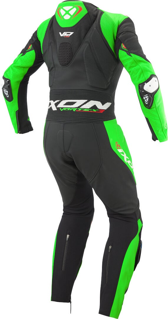 Ixon Vortex 3 1-delt motorcykel læderdragt sort/grøn 4XL Figur 2