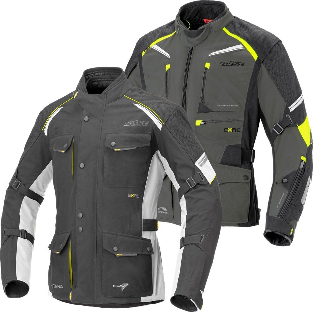 Büse Porto Motorcycle Textile Jacket black/white/neon-yellow 60 Figure 4