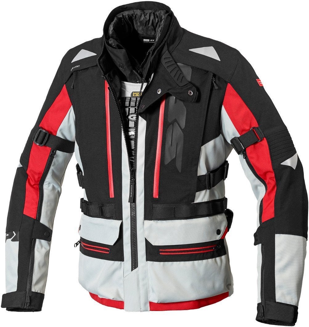 Spidi H2Out Allroad Motorcycle Textile Jacket black/grey/red XXL Figure 2