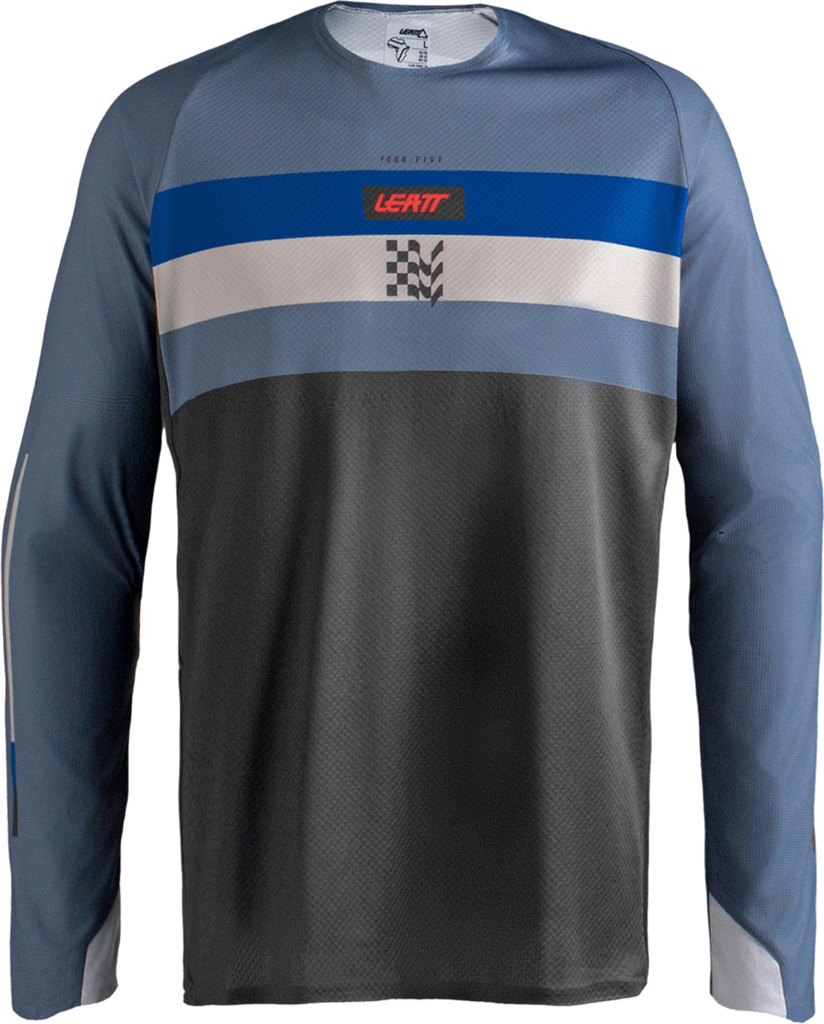 Leatt Moto 4.5 Enduro Motocross Jersey grey/blue 2XL Figure 1