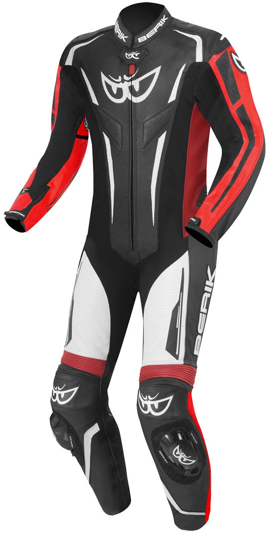 Berik RSF-Teck geperforeerd eendelig motorfiets lederen pak zwart/wit/rood 60 Figuur 1