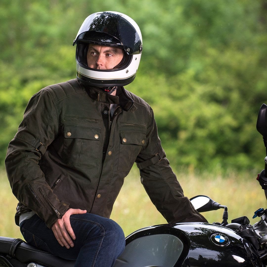 Merlin Barton II Motorcycle Waxed Jacket olive XL Figure 8