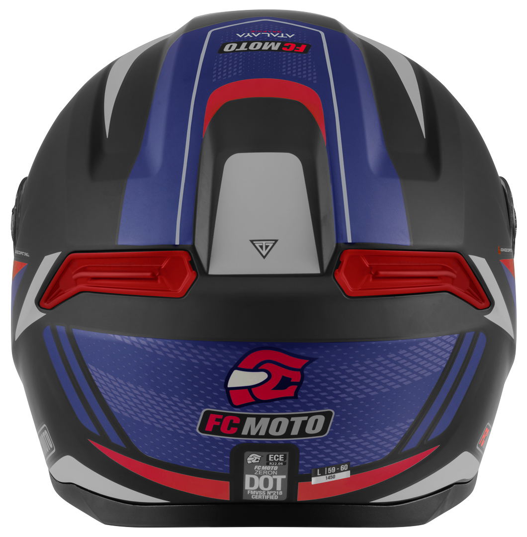 FC-Moto FF114B Zeron Cască Negru mat/roșu/albastru/alb XS Figura 4