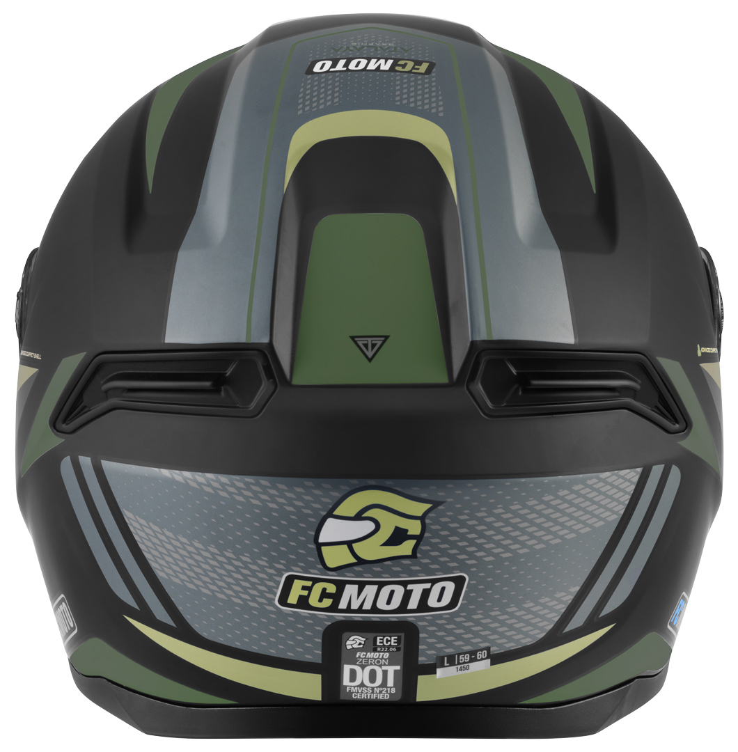 FC-Moto FF114B Zeron Cască Negru mat/verde L Figura 4