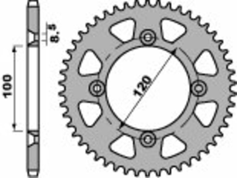 PBR Couronne acier C45 standard 798 - 428 Figure 1