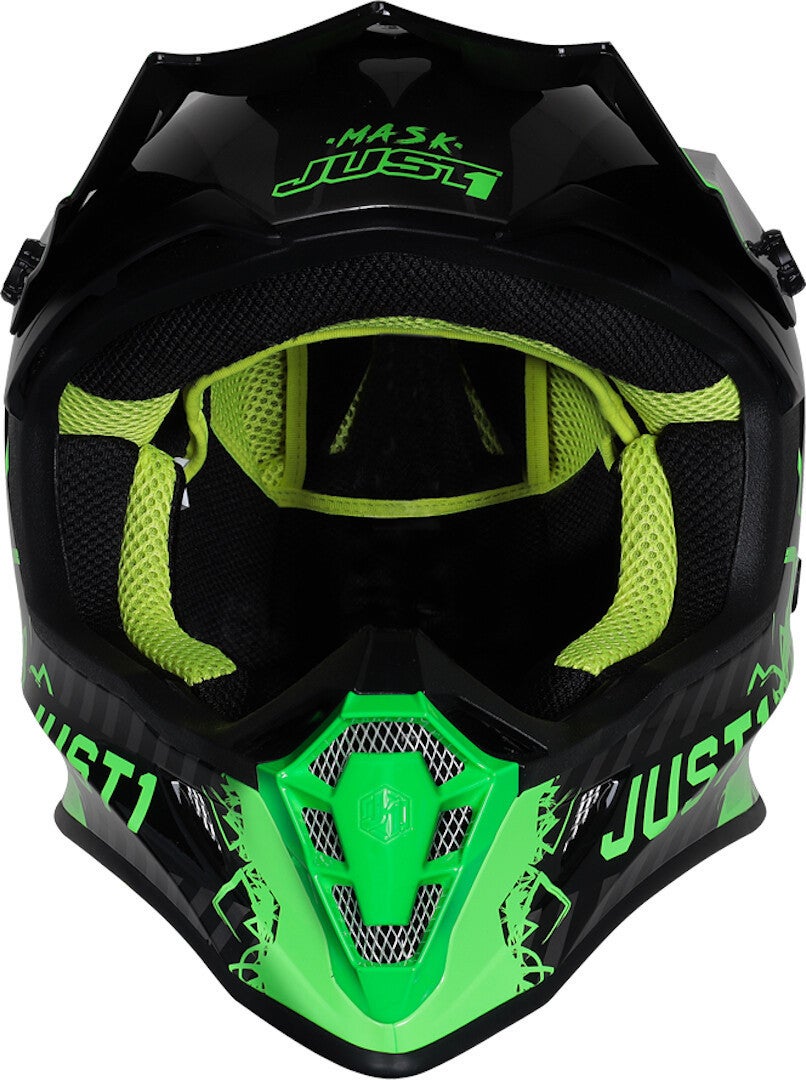 Just1 J38 Mask Casco motocross Verde/Nero M (57/58) Figura 4
