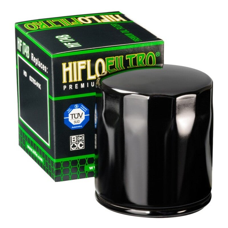 Hiflofiltro Oil Filter Glossy Black - HF174B Figure 1