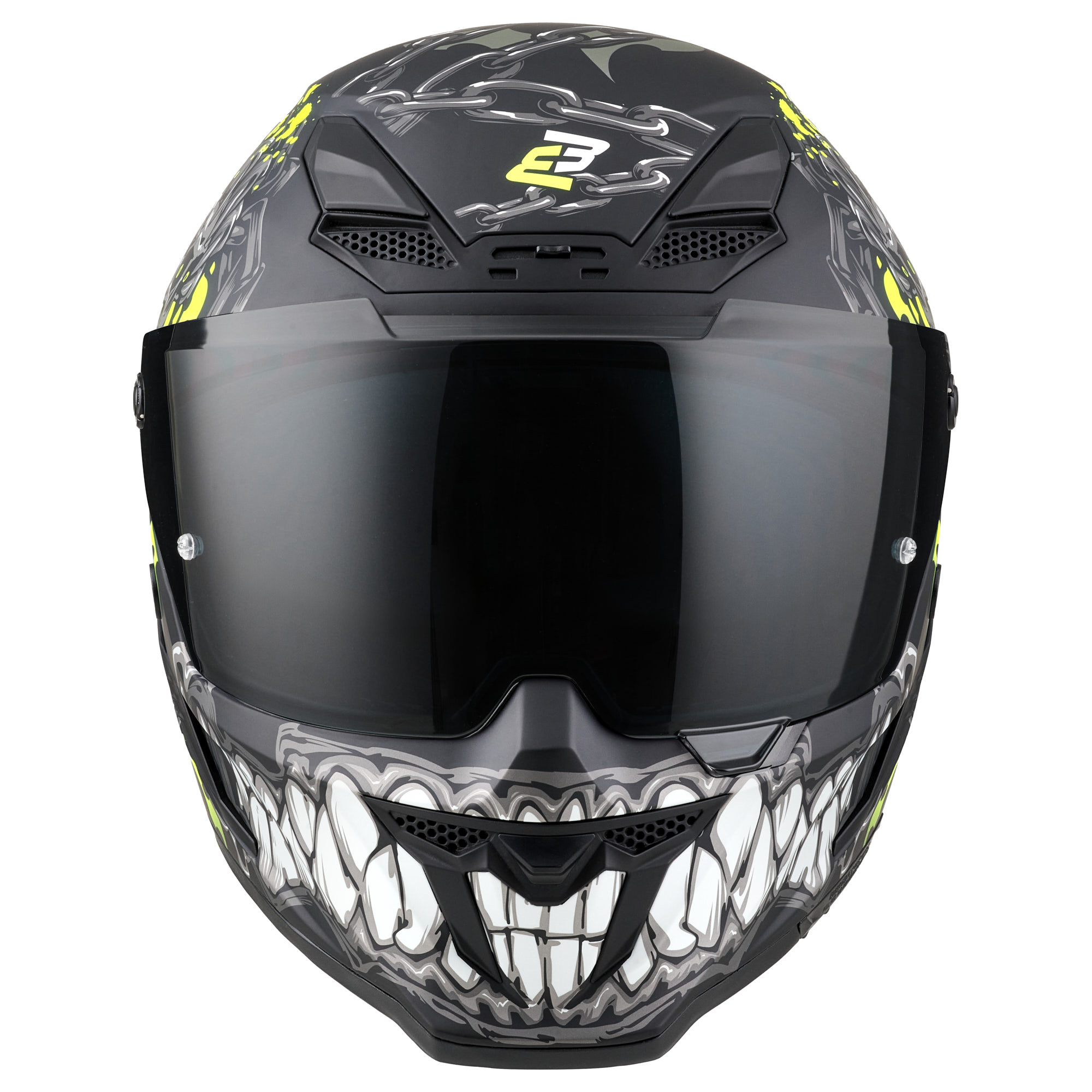 Bogotto Blade Gatekeeper Helm zwart/grijs/fluo-geel S Figuur 8