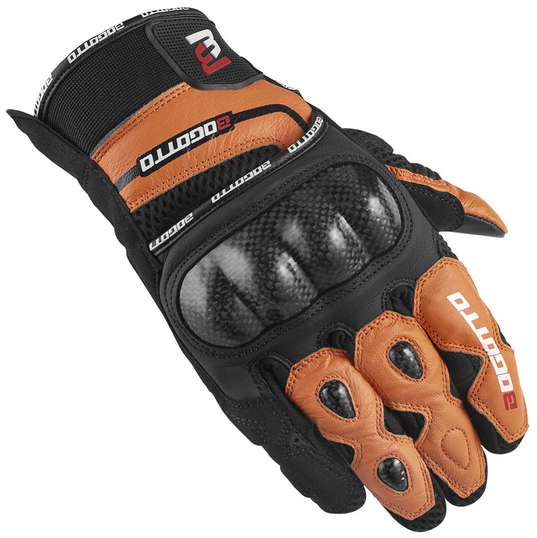 Bogotto Flint Motorcykelhandsker sort/orange S Figur 1