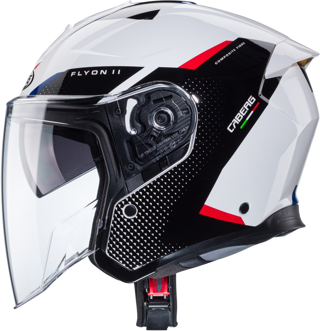 Caberg Flyon II Boss Jethelm weiß/schwarz/rot L (59/60) Abbildung 3
