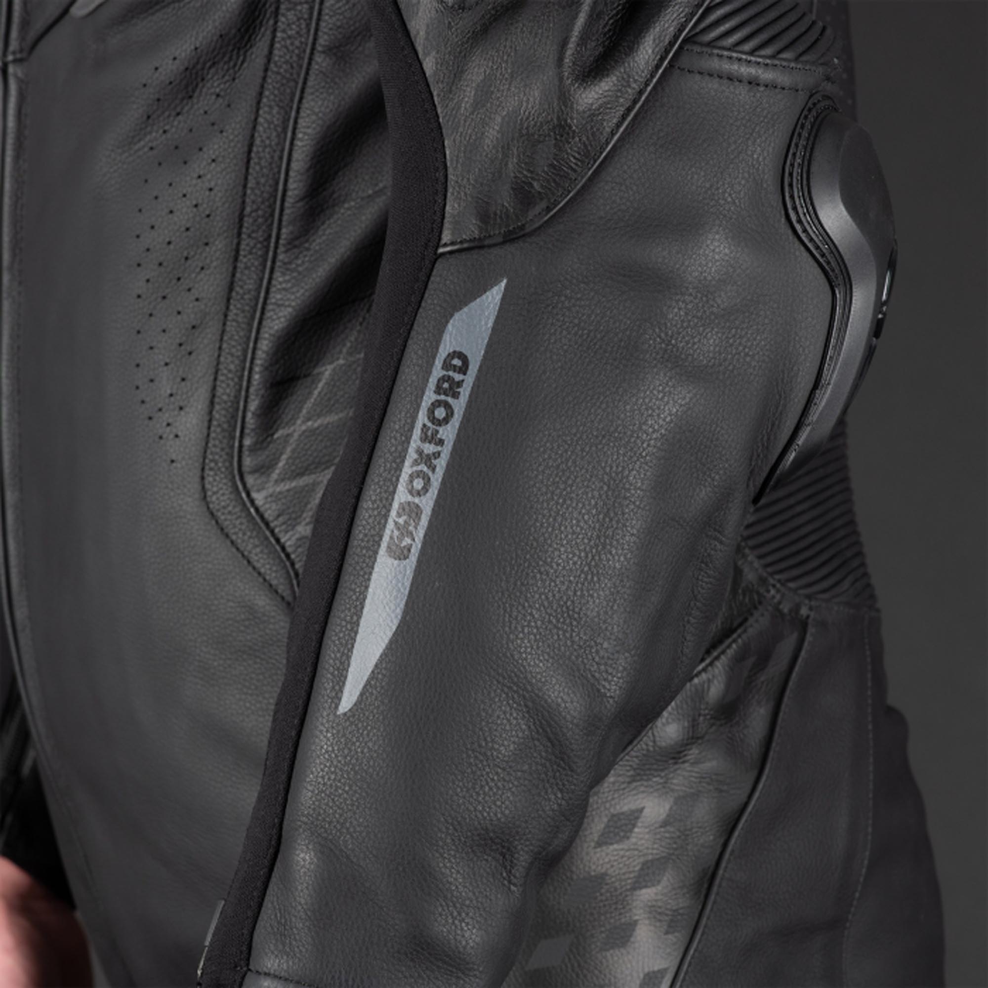 Oxford Nexus 1.0 Jaqueta de couro de motocicleta Furtividade Negra 48 Figura 9