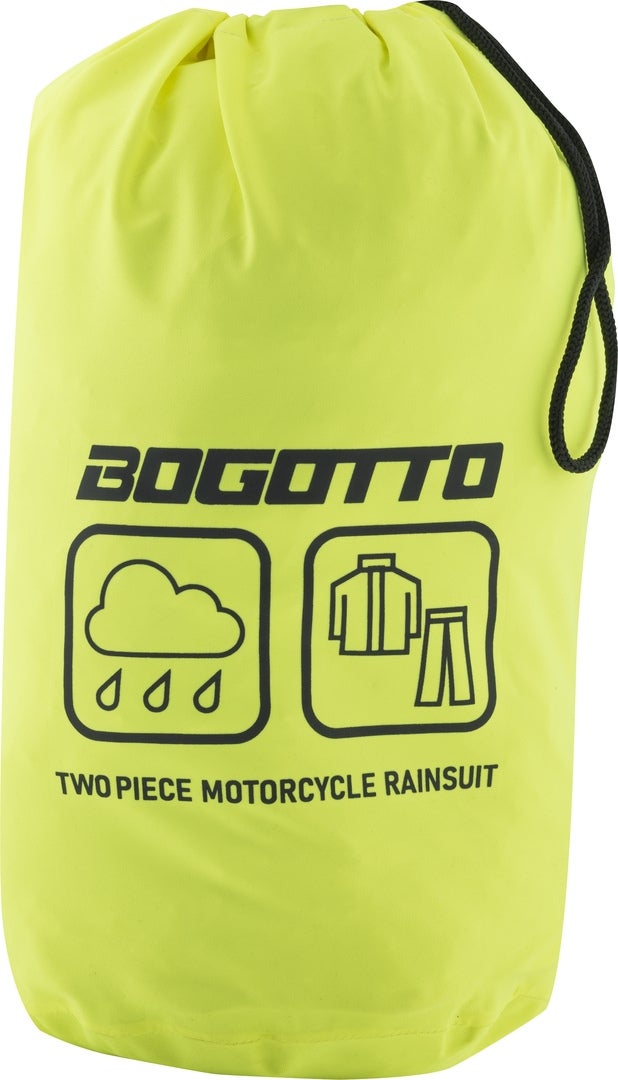 Bogotto Rain Kit Two Piece Motorcycle Rain Suit black/yellow M Figure 3