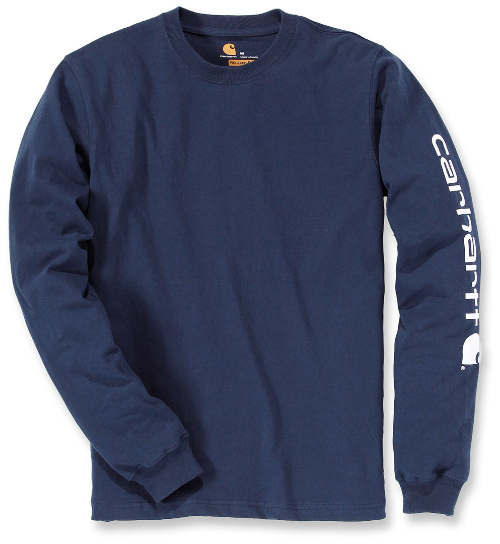 Carhartt Logo Longsleeve mørkeblå M Figur 1