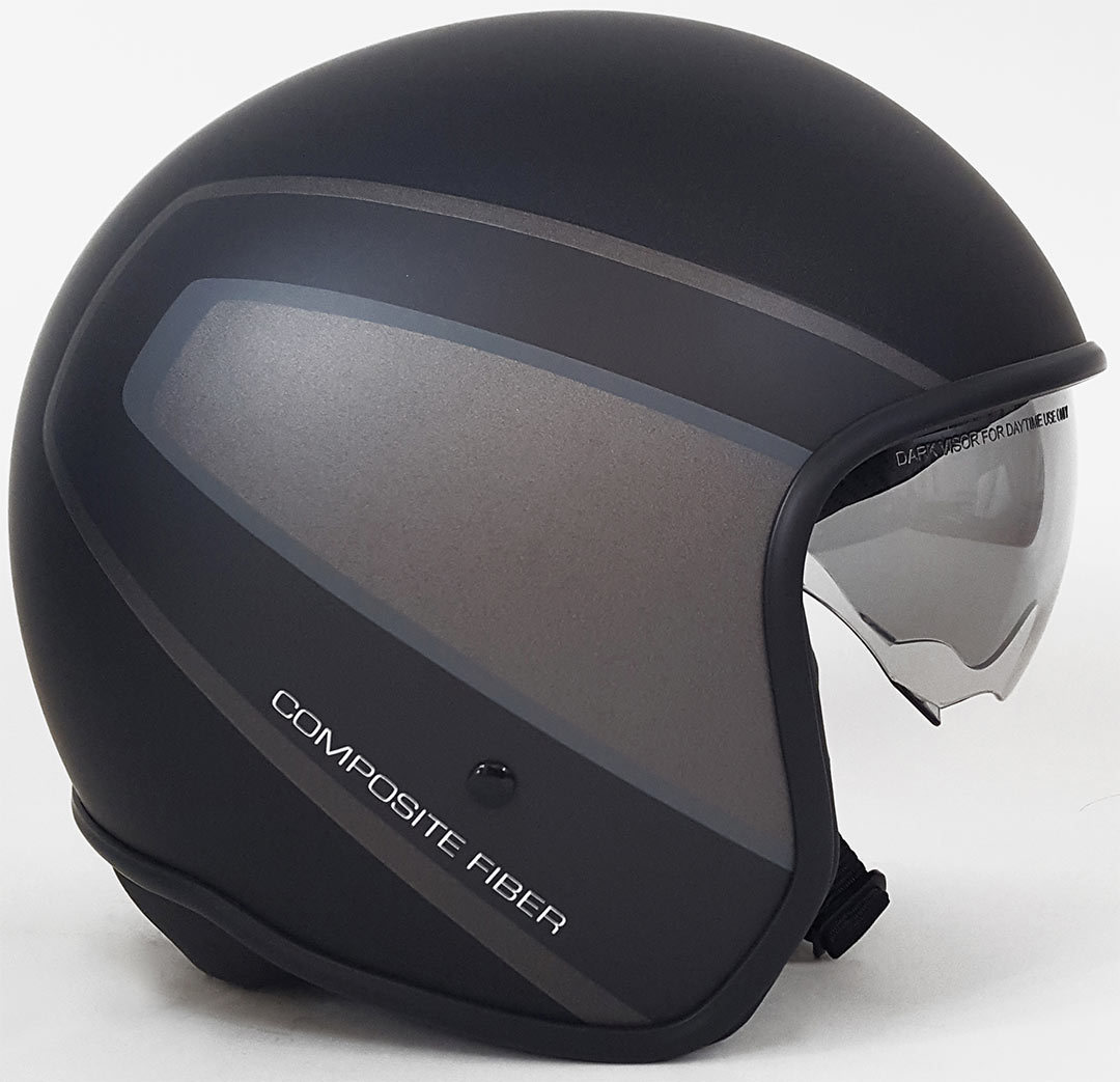 MOMO Raptor Casco jet nero opaco / Dark Silver S (56) Figura 4