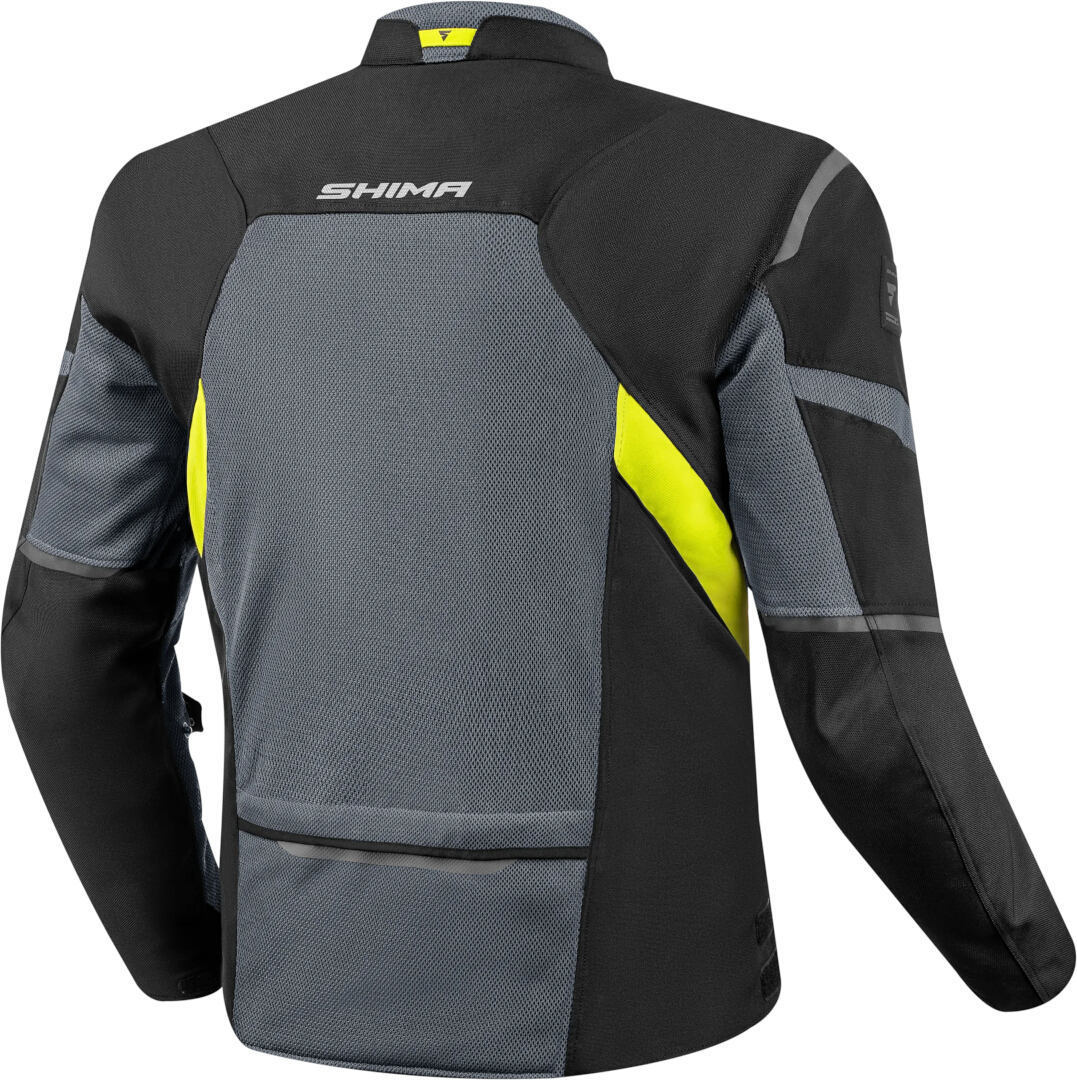 SHIMA Rush 2.0 Vented waterproof Motorcycle Textile Jacket black/grey/yellow 4XL Figure 2