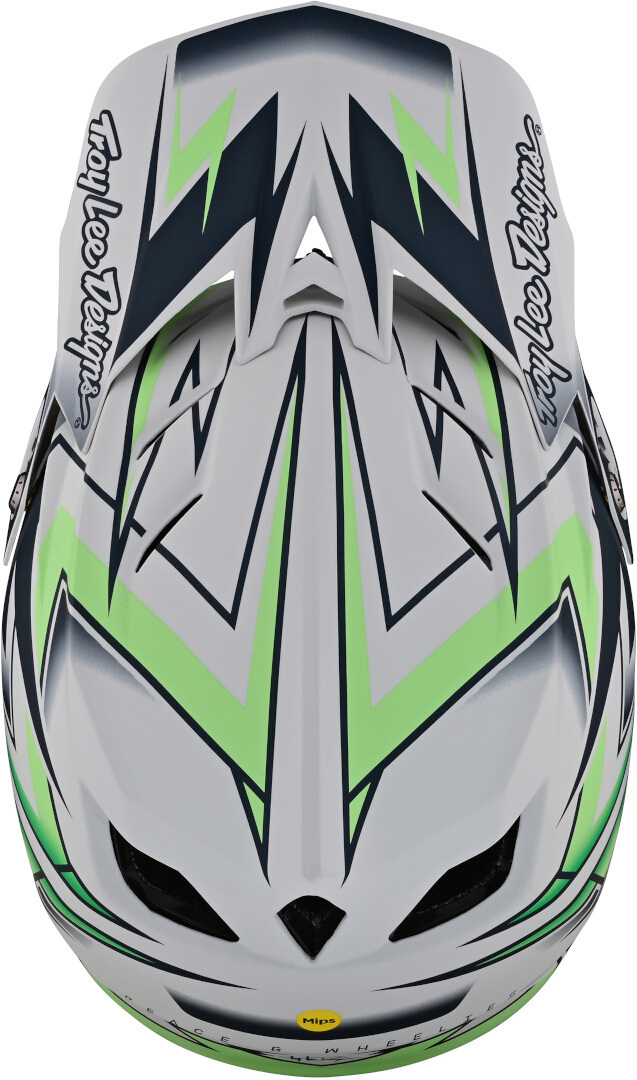 Troy Lee Designs D4 MIPS Composite Volt Downhill Helmet white/green S (55/56) Figure 2