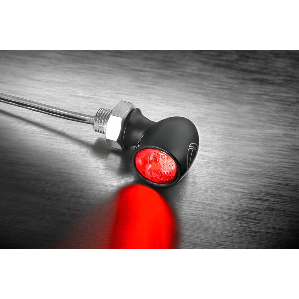 Lampă spate/frână LED Kellermann Atto, neagră, sticlă transparentă, marcată E, pentru montare orizontală, piesă Chrome Clar Figura 2
