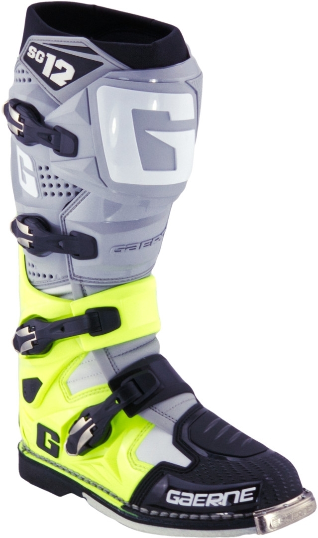 Gaerne SG-12 Motocross støvler grå/sort/gul 46 Figur 7