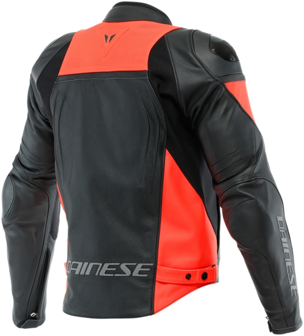 Dainese Racing 4 Perforierte Motorrad Lederjacke schwarz/rot 60 Abbildung 2