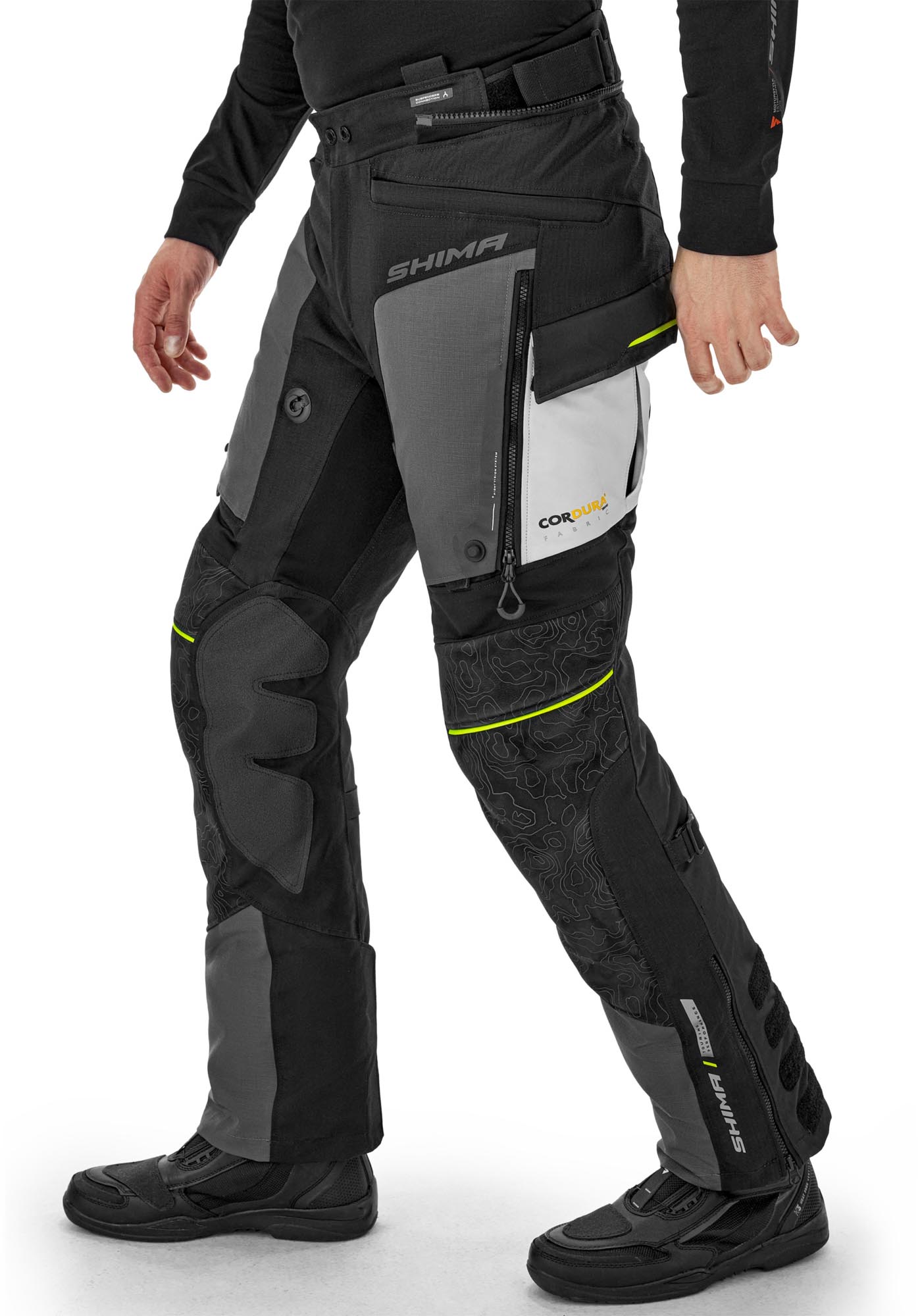 SHIMA Tracker 오토바이 섬유 바지 회색 2XL 그림 5