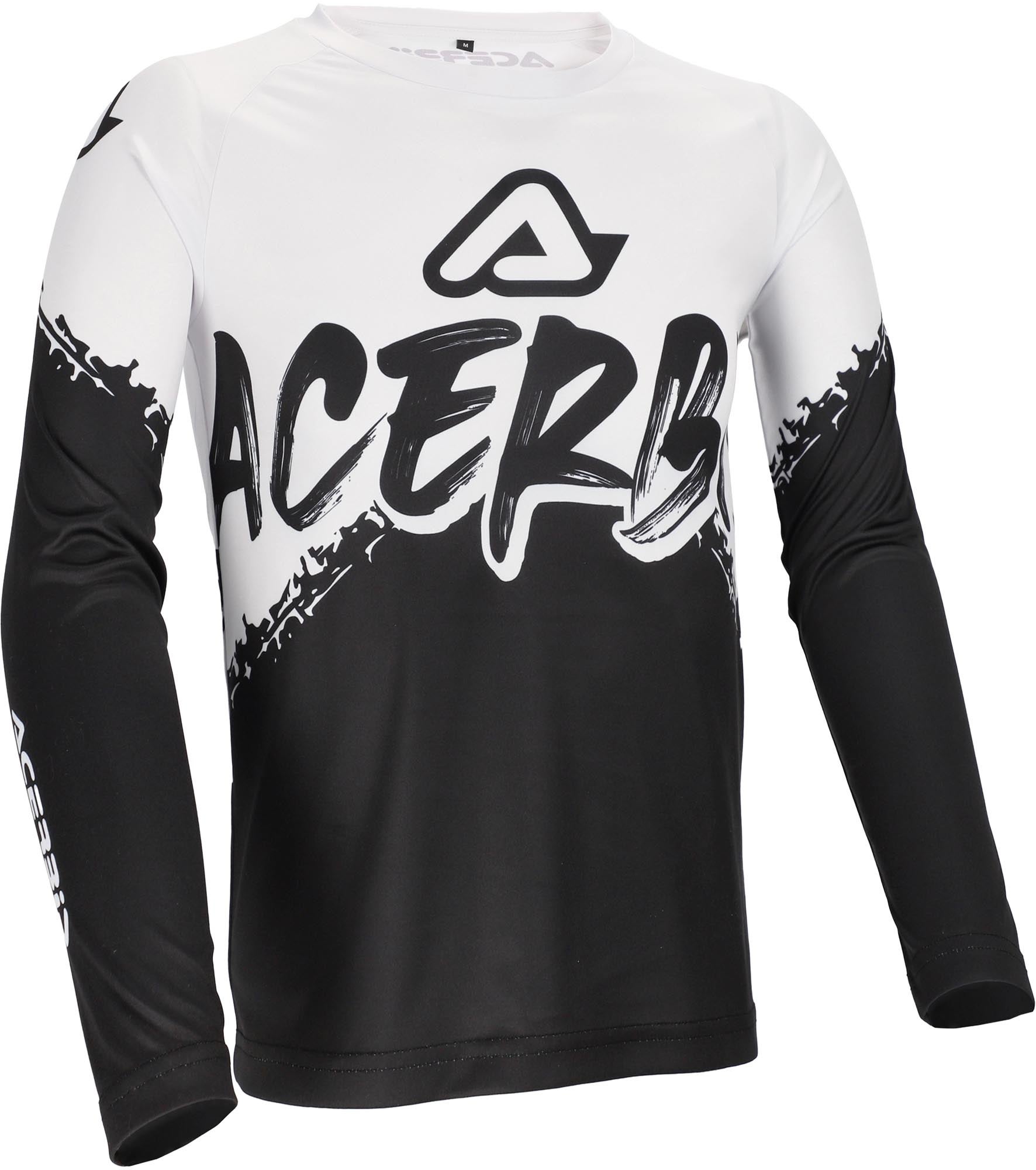 Acerbis MX Linear Graphic Jugend Motocross Jersey schwarz/weiß XL Abbildung 1