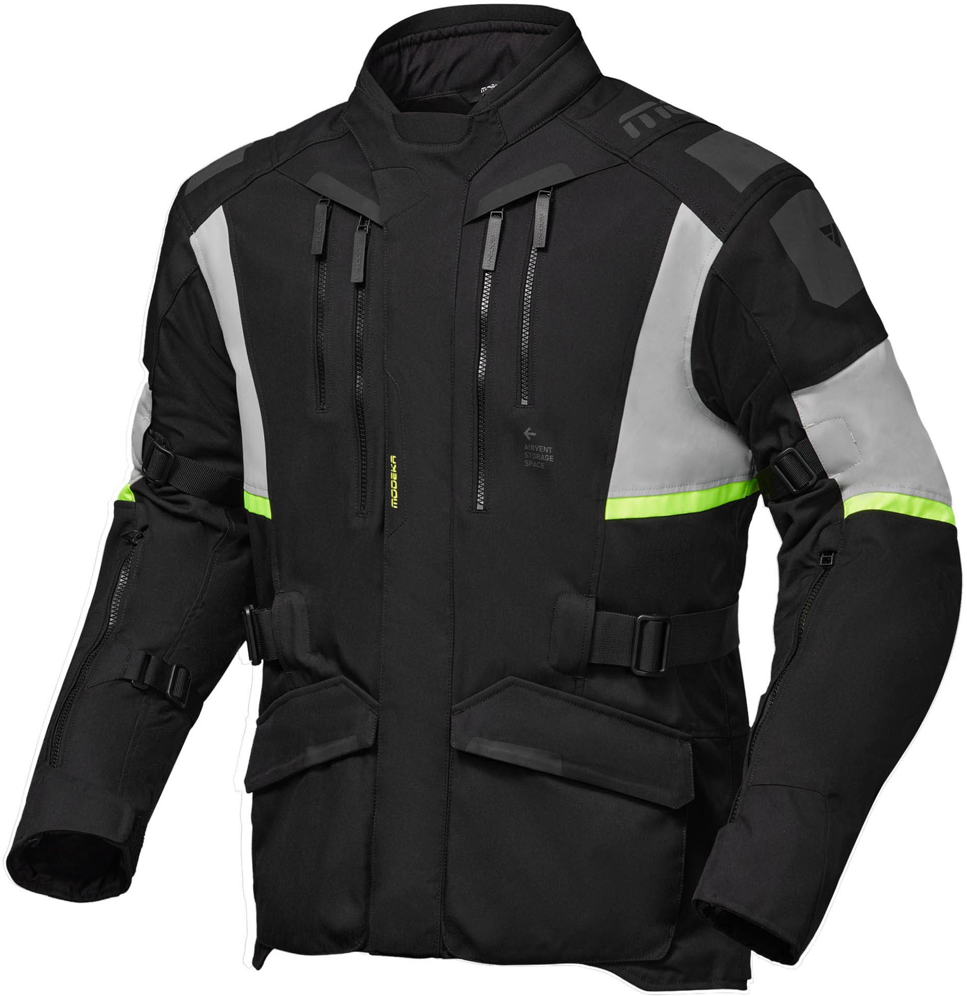 Modeka Striker III Motorrad Textiljacke schwarz/gelb M Abbildung 1