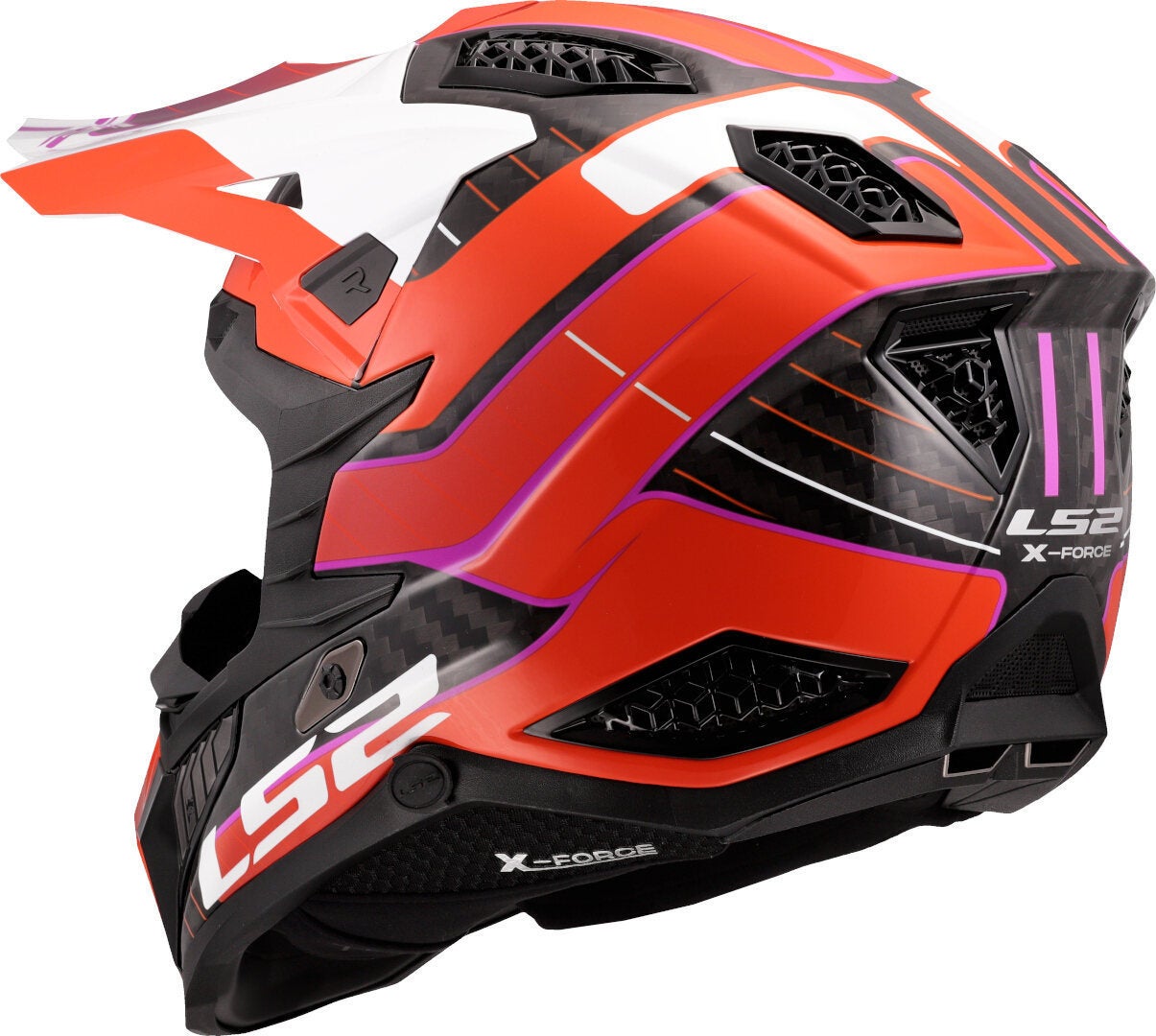 LS2 MX703 X-Force Galuo Carbon Casque de motocross Blanc/Orange L (59/60) Figure 3