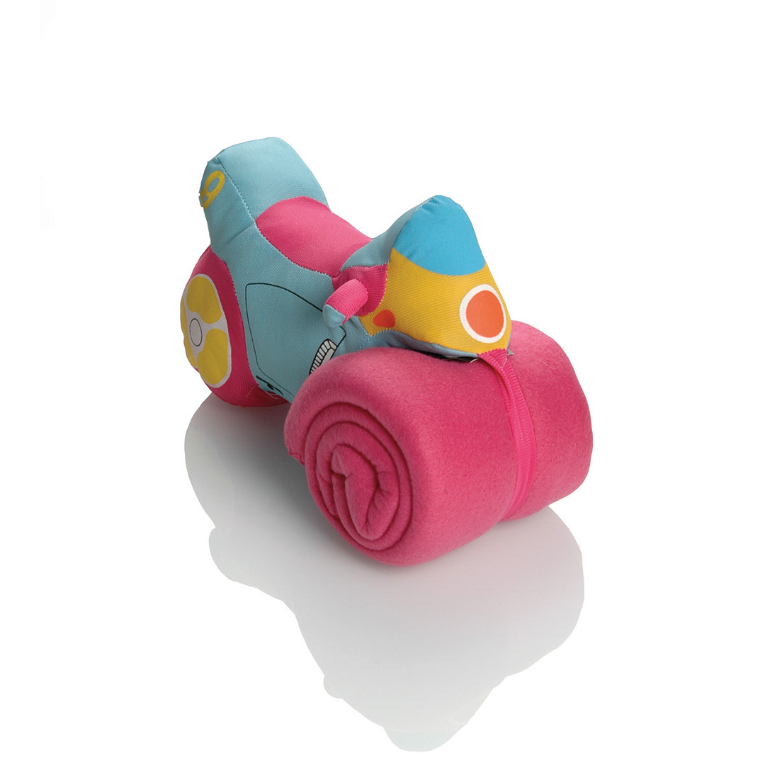 Booster Plush Motocicletă cu prosop moale din fleece verde Figura 3