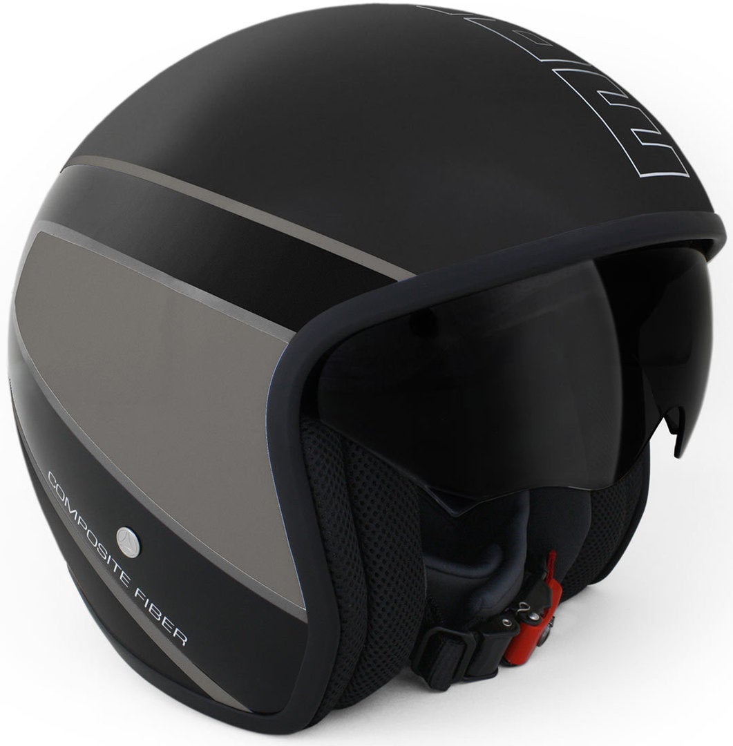 MOMO Raptor Casco jet nero opaco / Dark Silver XL (61) Figura 1