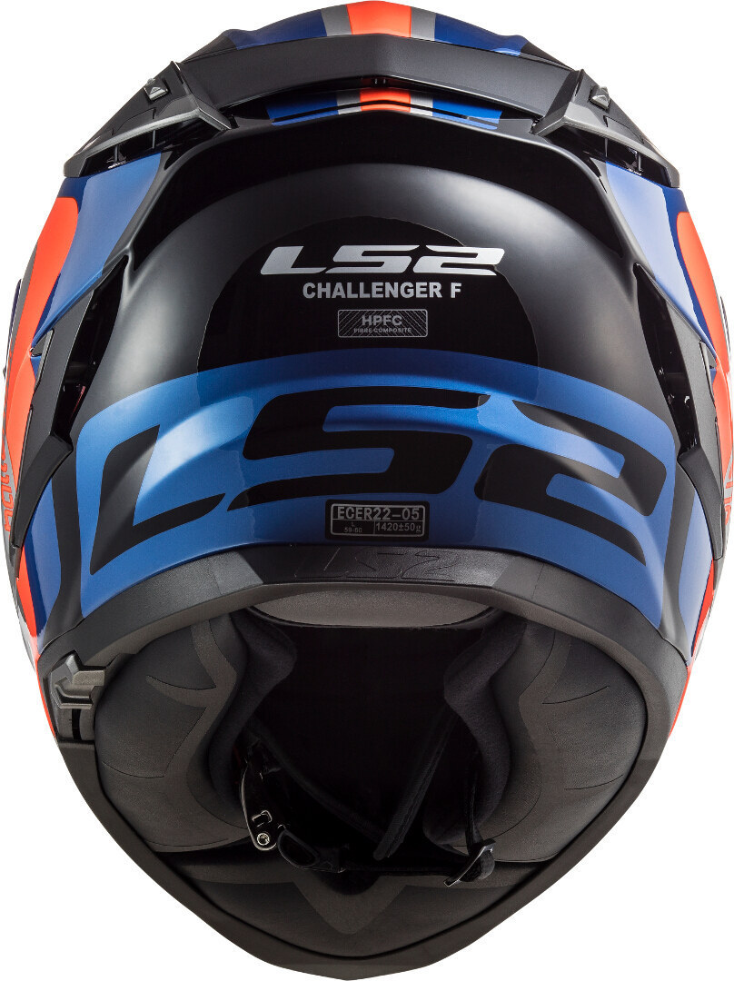 LS2 FF327 Challenger Galactic Helm blau/orange S (55/56) Abbildung 3