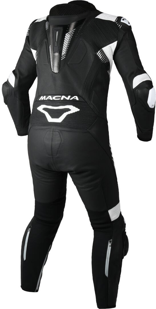Macna Armadyl geperforeerd eendelig motorfiets lederen pak zwart/wit 50 Figuur 2