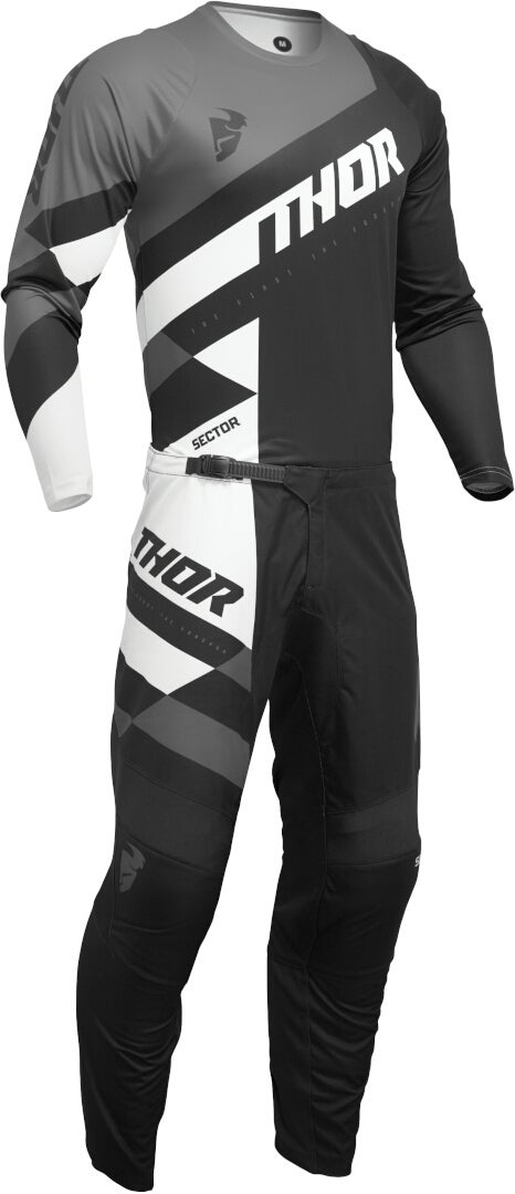 Thor Sector Checker Unge motocross bukser sort/hvid/grå 28 Figur 4