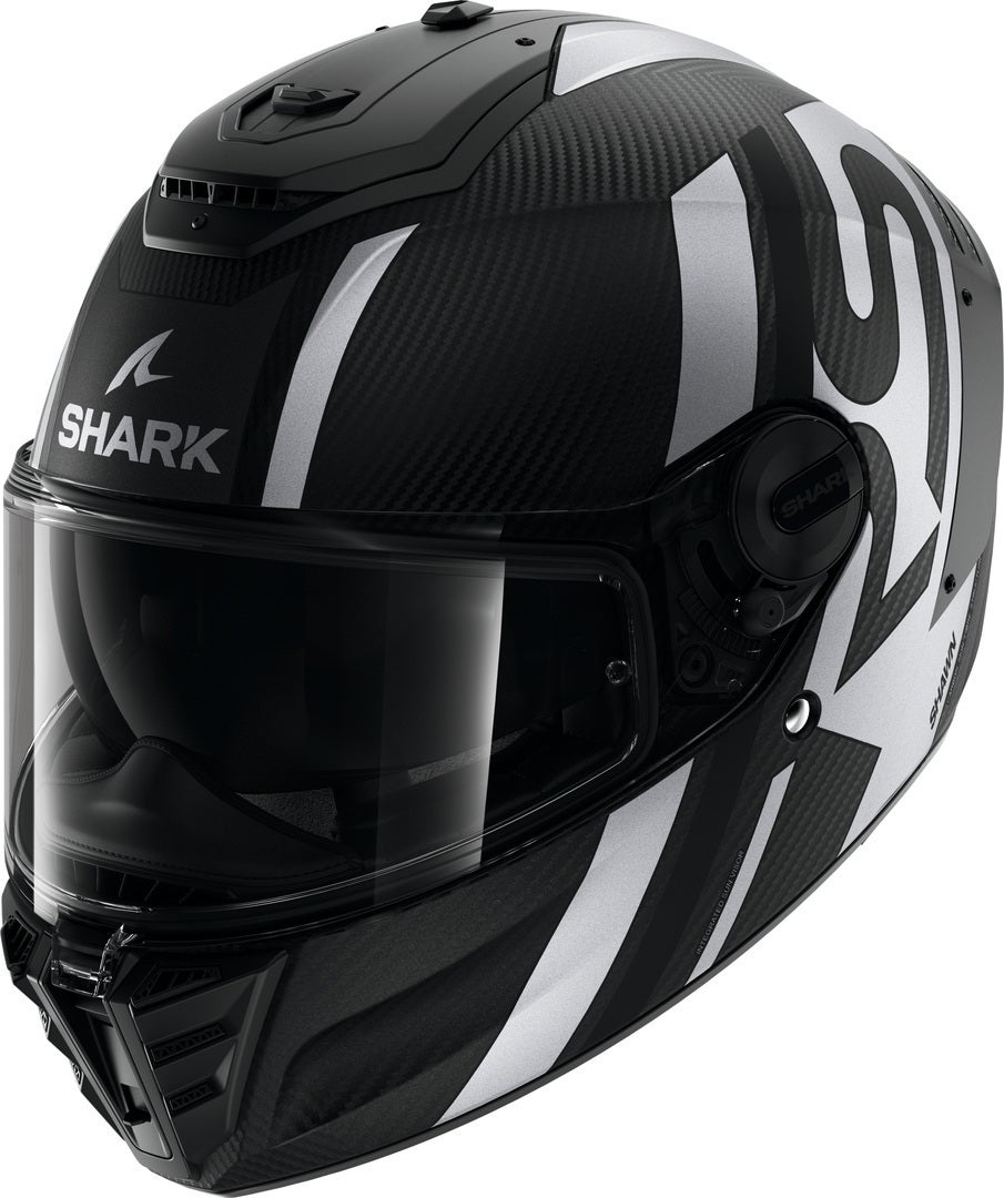 Shark Spartan RS Shawn Carbon Casco nero opaco/argento M (57/58) Figura 1