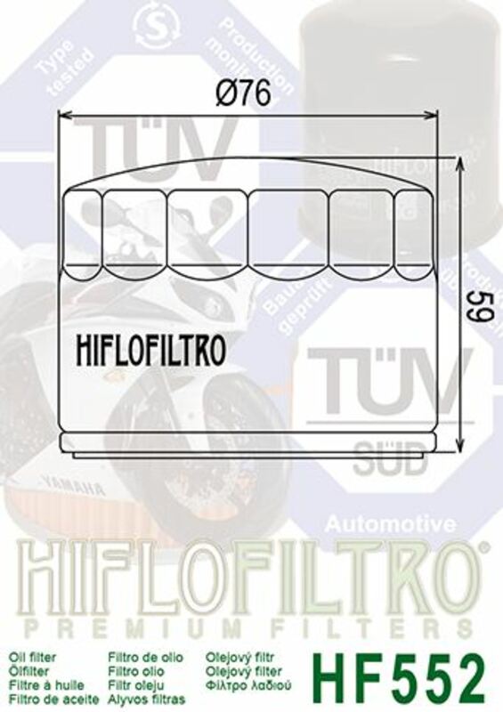 Hiflofiltro Filtru de ulei - HF552 Figura 4