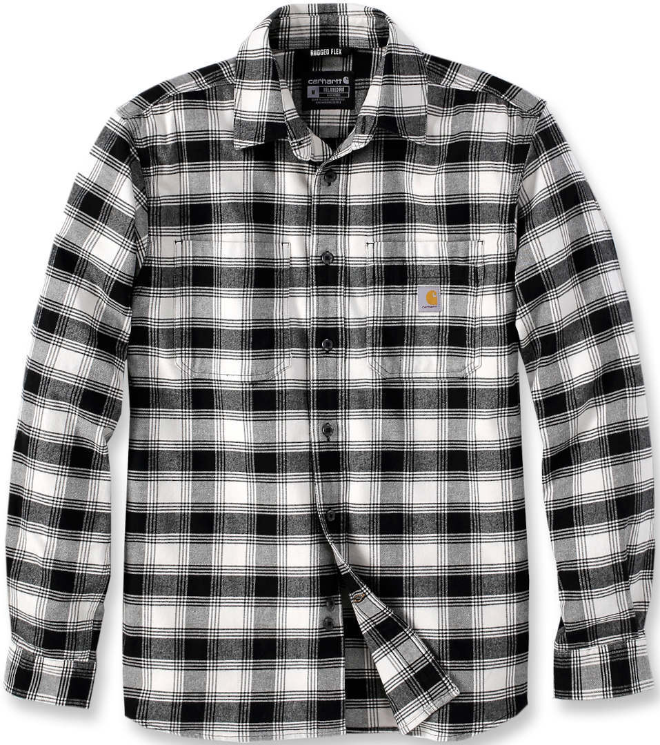 Carhartt Rugged Flex Flannel Plaid Camicia nero/beige L Figura 1