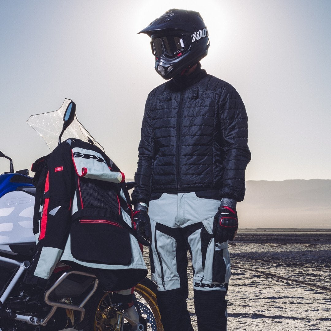 Spidi H2Out Allroad Motorcycle Textile Jacket black/grey/red XXL Figure 8