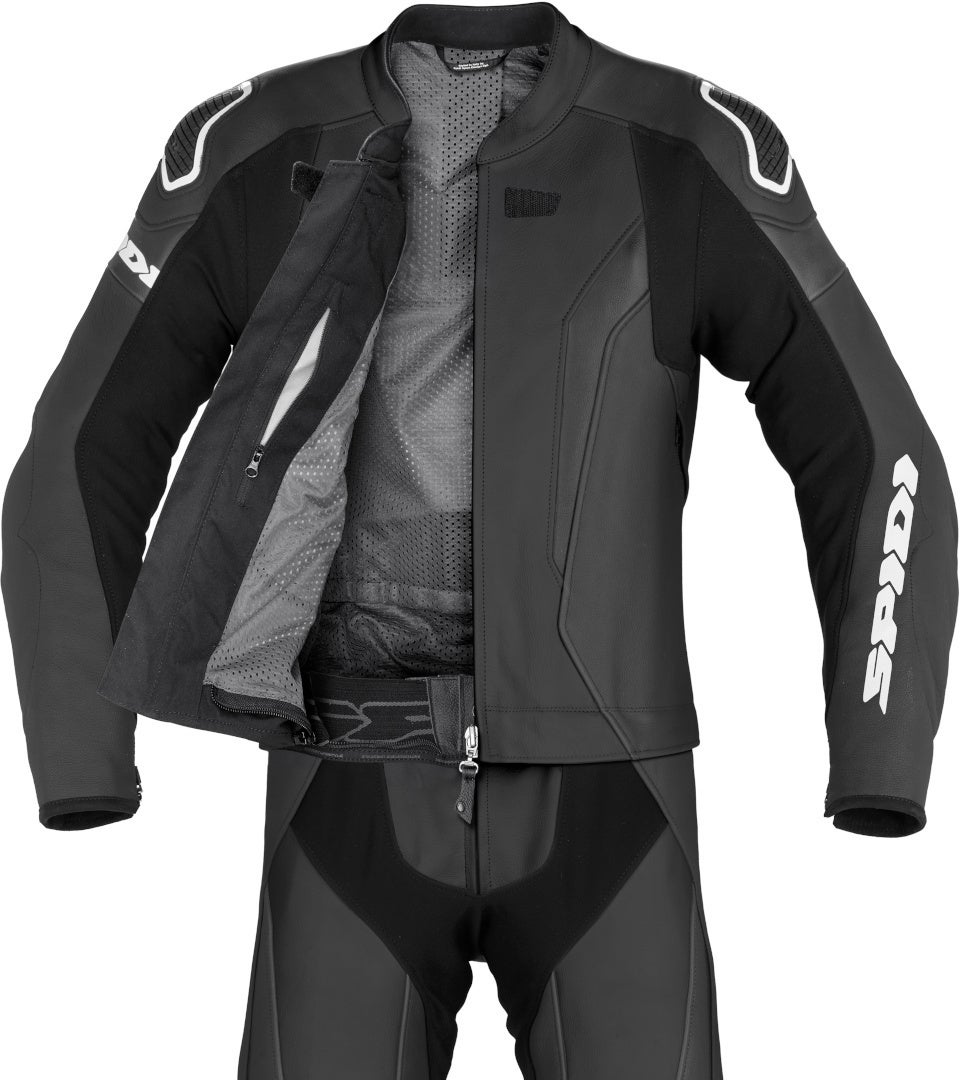 Side view of Spidi Laser Touring Two Piece Motorcycle Leather Suit