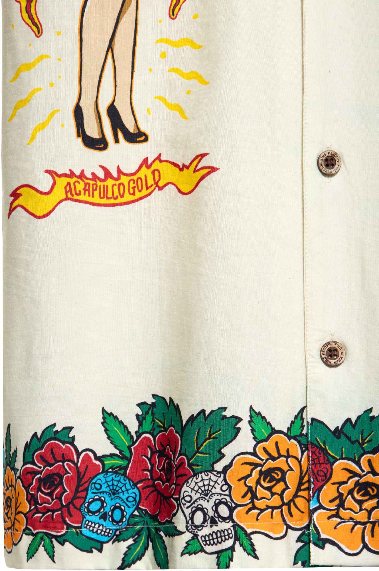 King Kerosin Acapulco Gold Camicia a maniche corte Bianco 3XL Figura 6