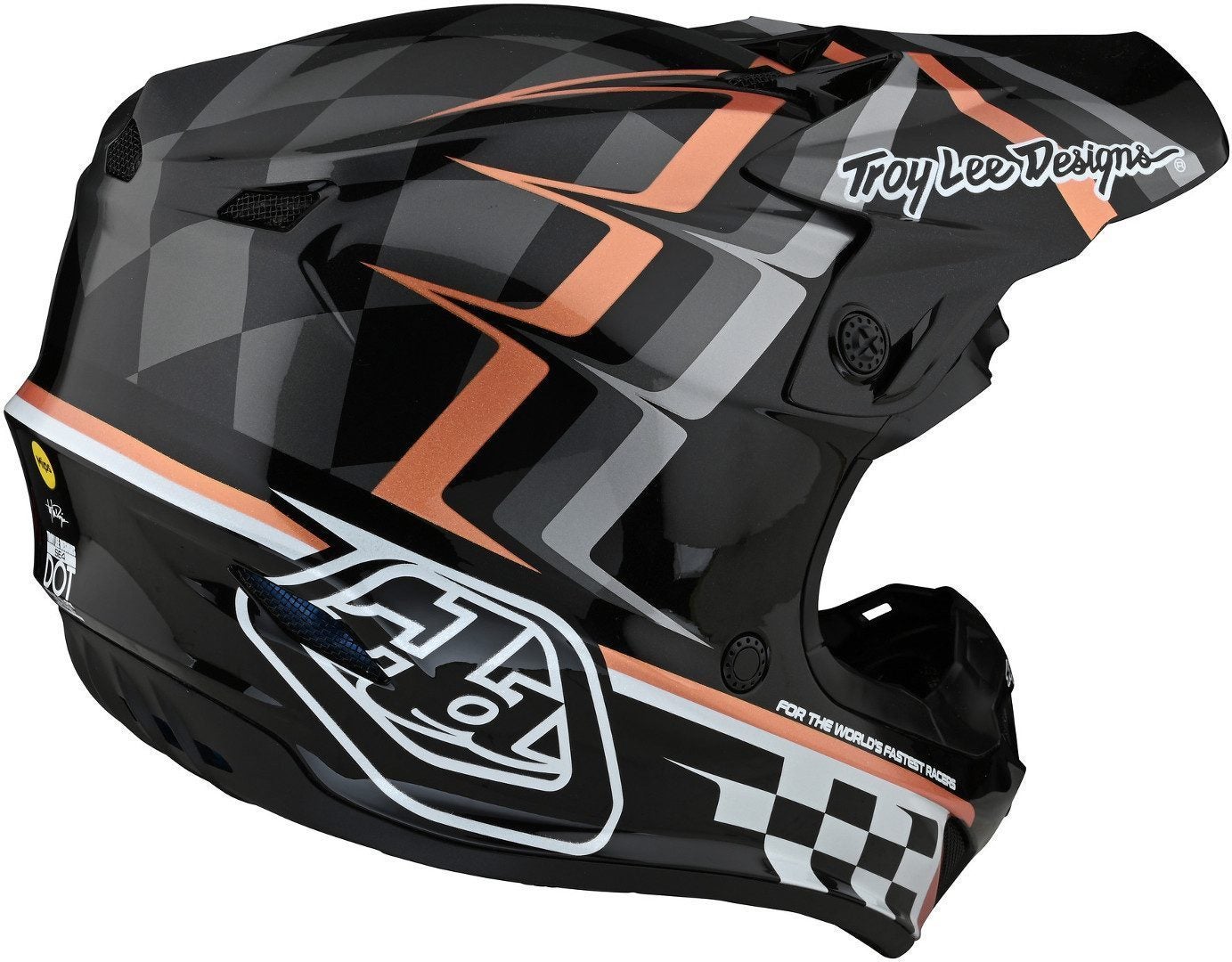 Troy Lee Designs SE4 Warped Polyacrylite MIPS Casco Motocross nero XL (60/61) Figura 5