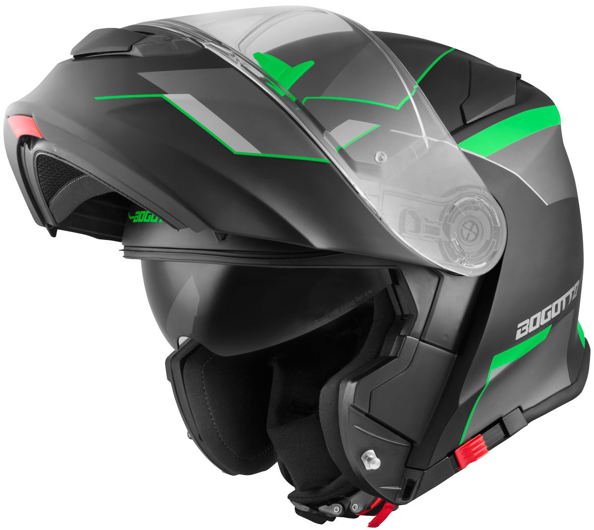 Bogotto V271 Delta Casque Noir mat/vert M Figure 1