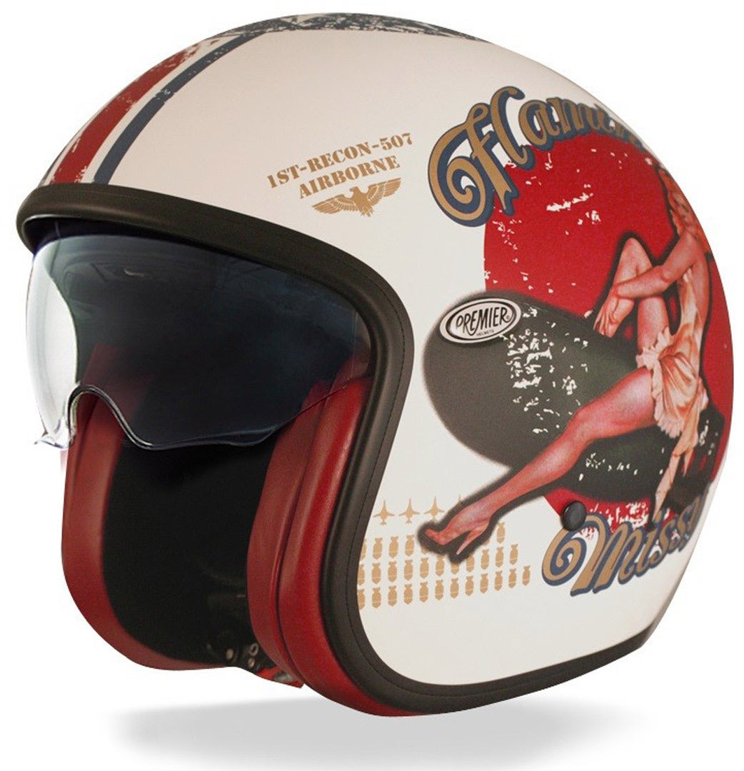 Premier Vintage Pin Up Casque jet Blanc L (59/60) Figure 2