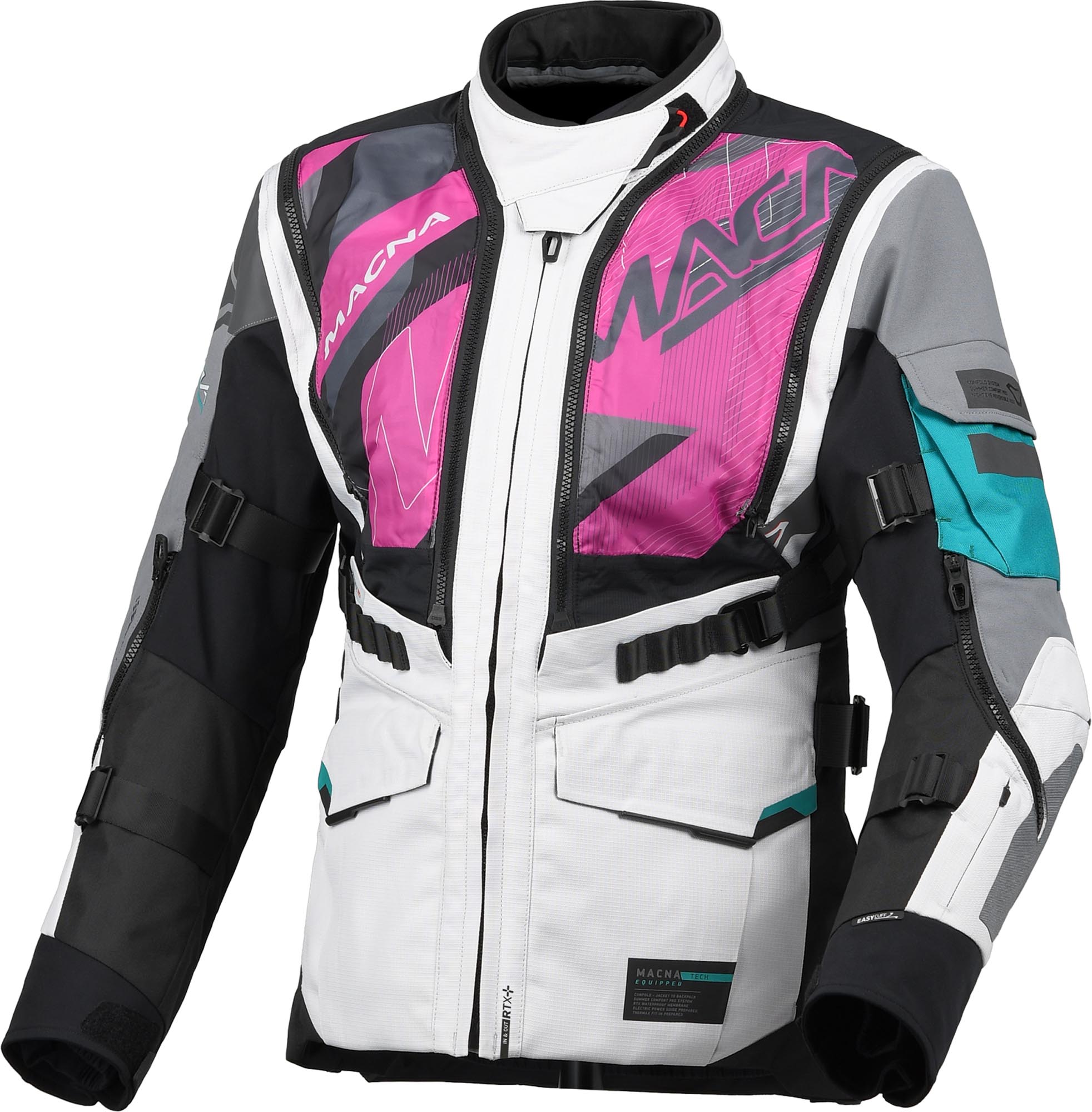 Macna Flexodus wasserdichte Damen Motorrad Textiljacke schwarz/grün M Abbildung 5